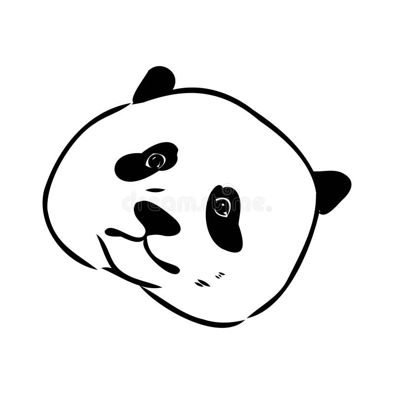 Desenho Realista Vetorial Da Figura Panda Em Ilustração Desenhada à Mão  Inteira Ilustração do Vetor - Ilustração de silhueta, urso: 251025852