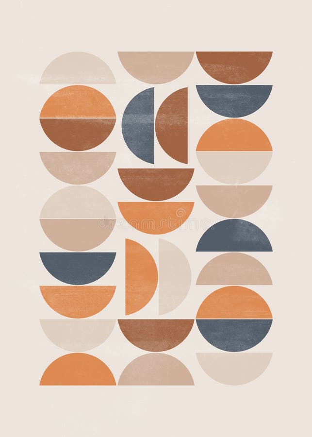 Desenho solar abstrato boho minimalista imprimível arte geométrica abstrata