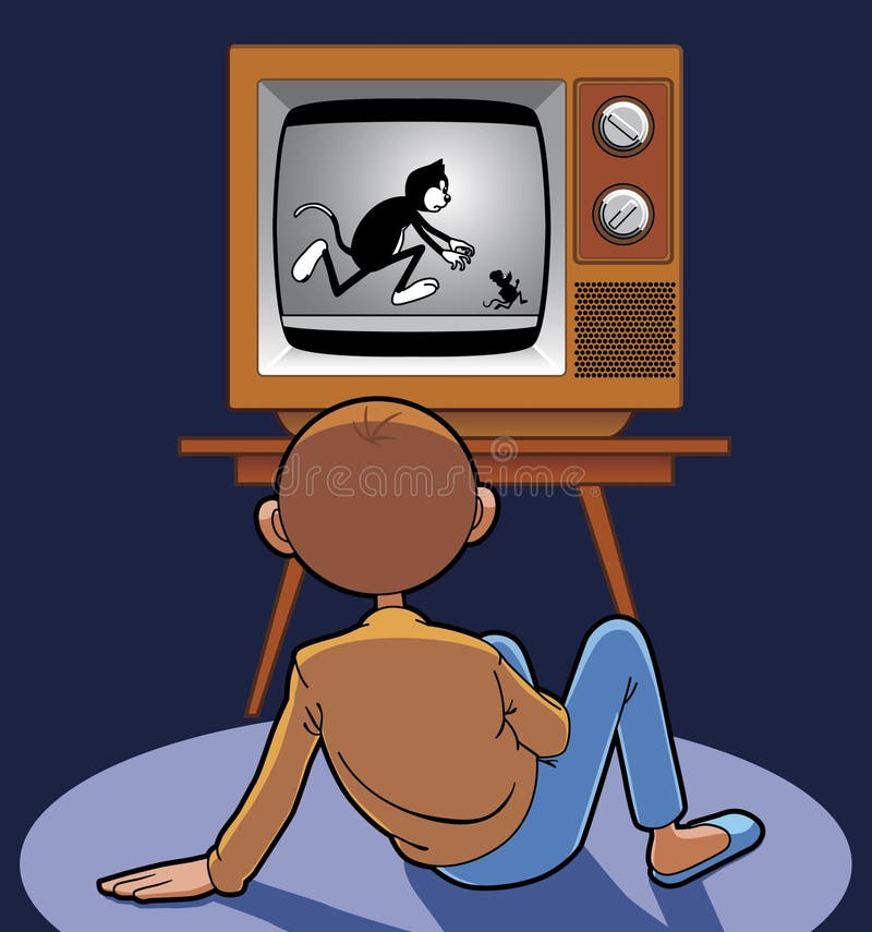 Desenhos animados animated de observação da criança