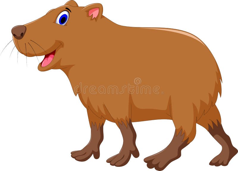 Ilustração Vetorial Do Estilo Cartoon De Capybara De Saudação De