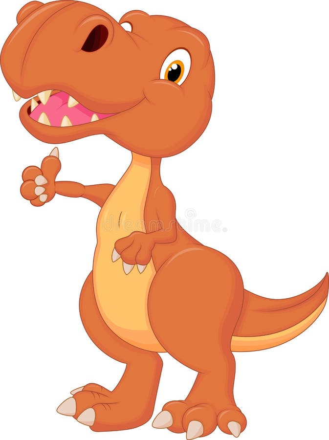 Tyrannosaurus Dinossauro Desenho Animado Personagem Etiqueta Ilustração  imagem vetorial de interactimages© 524521350