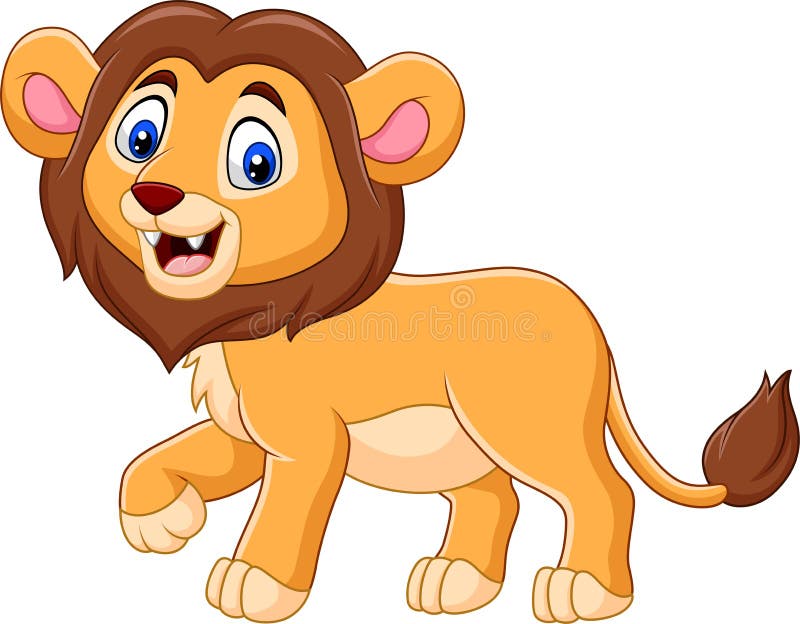 Desenhos animados bonitos do leão do bebê ilustração royalty free Desenhos animados bonitos do leão do bebê ilustração royalty free