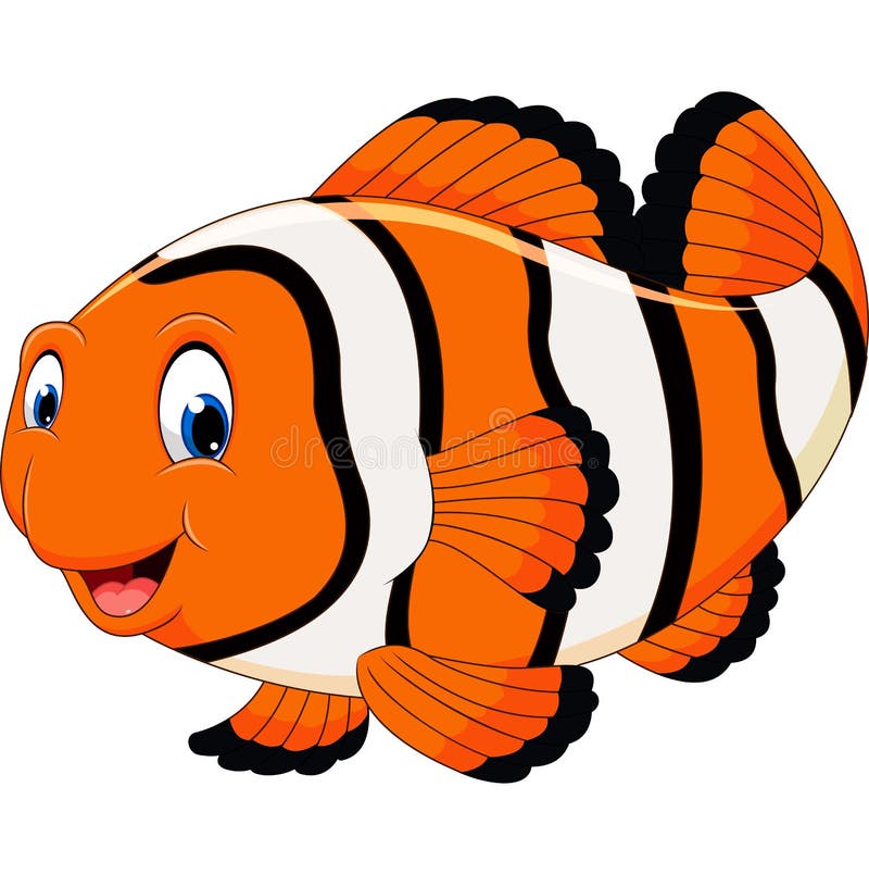 Desenhos animados bonitos dos peixes do palhaço ilustração royalty free Desenhos animados bonitos dos peixes do palhaço ilustração royalty free