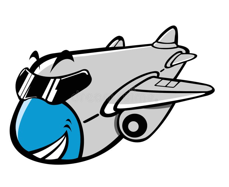 A cute airplane cartoon on the white,vector illustration. A cute airplane cartoon on the white,vector illustration.
