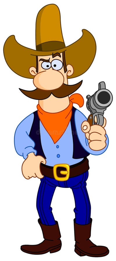 Desenhos animados do cowboy ilustração stock Desenhos animados do cowboy ilustração stock