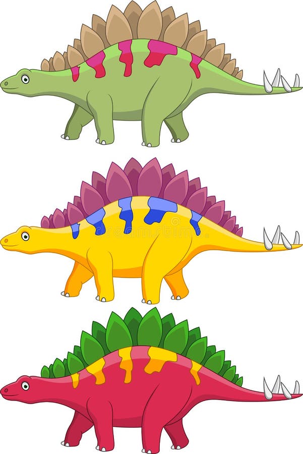 Conjunto De Personagem De Desenho Animado De Dinossauro Roxo Ilustração do  Vetor - Ilustração de wildlife, humano: 221797444