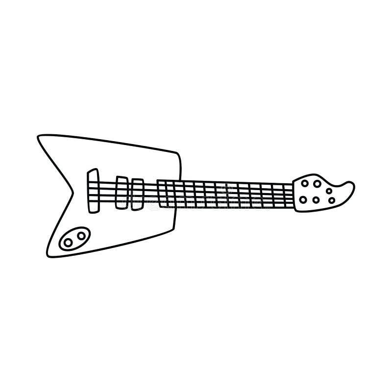 desenhos animados do esboço da garatuja do instrumento de música da guitarra ilustração stock desenhos animados do esboço da garatuja do instrumento de música da guitarra ilustração stock