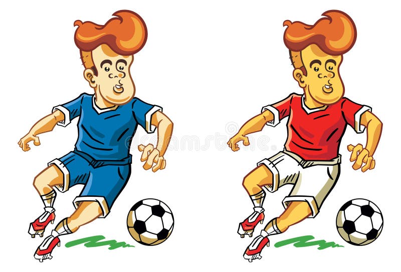 Desenhos Animados Do Futebol Do Jogo Ilustração Stock - Ilustração
