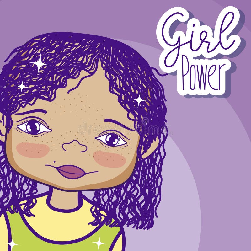 Desenhos animados do poder da menina ilustração royalty free Desenhos animados do poder da menina ilustração royalty free