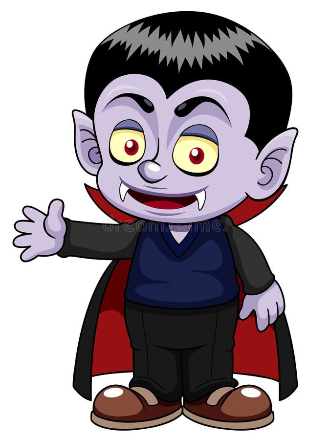 Assustador Vampiro Drácula Manto Preto Com Olhos Vermelhos Desenho Animado  imagem vetorial de forden© 406039746