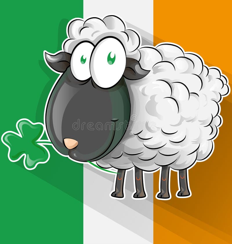Desenhos animados irlandeses do shepp ilustração royalty free Desenhos animados irlandeses do shepp ilustração royalty free