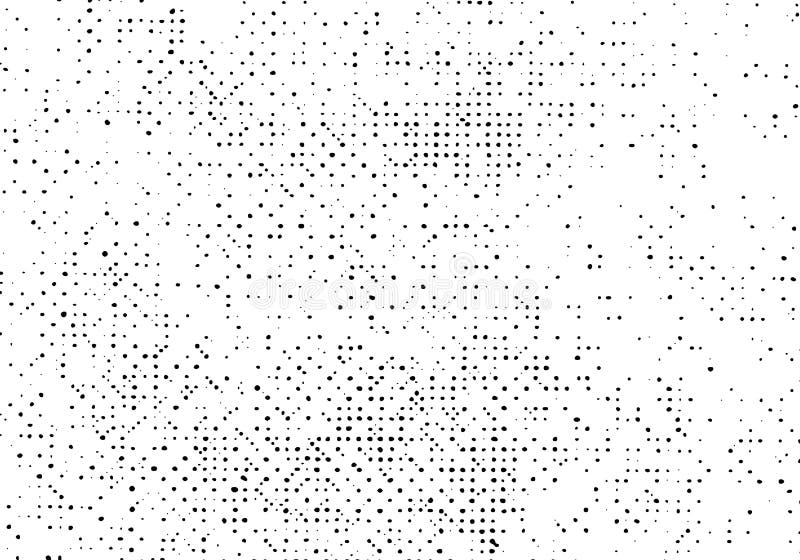 Deseniowy grunge tło, Stary cierpienie tekstury narzuty wektor, druk kropki halftone narys royalty ilustracja