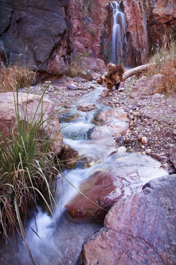 Desert Canyon Stream and Waterfall