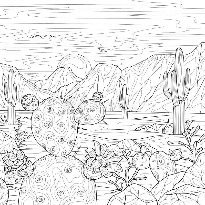 desert coloring pages for preschoolers