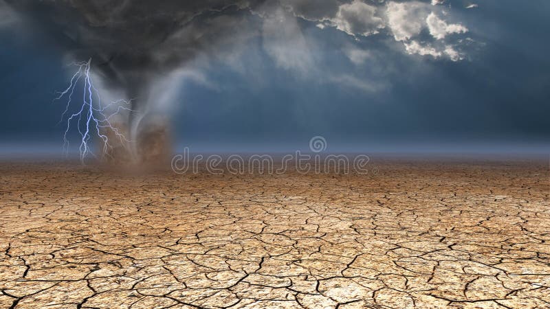 Desert Dust Devil stock illustration