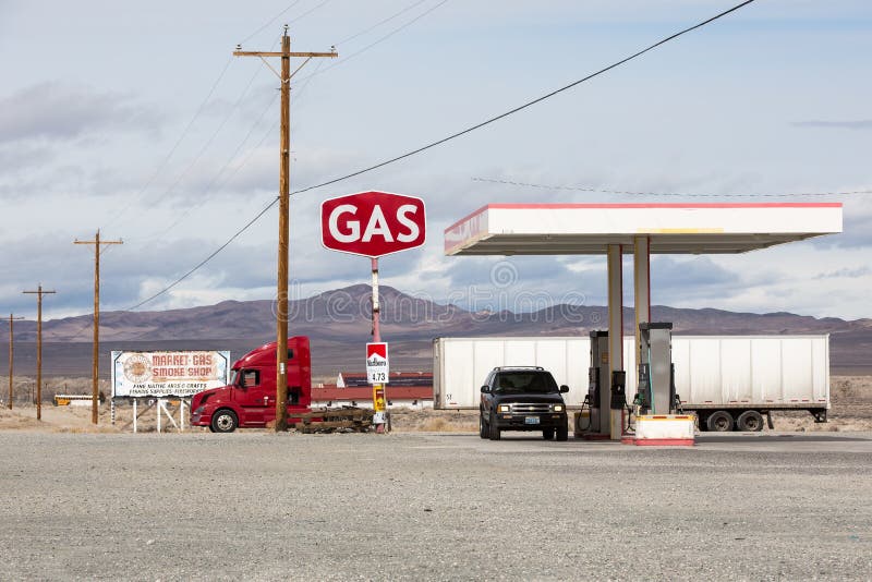Desert Gas Station Editorial Stock Photo Image 43588158