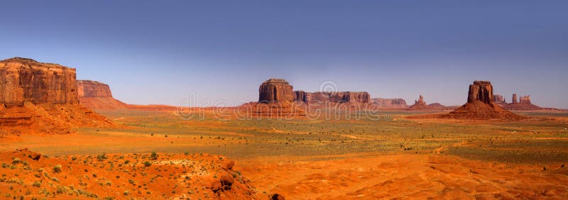 Desert landscape in the Arizona stock photography