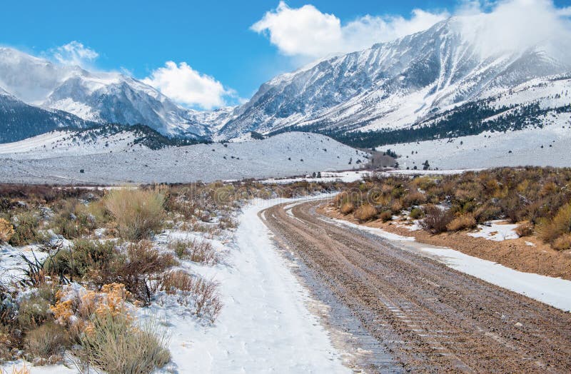 Desert Mountain Road in Winter