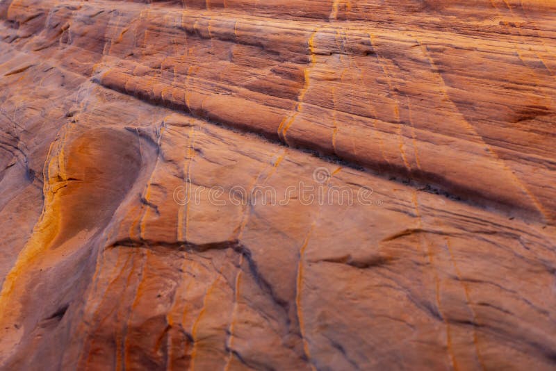 Desert Mountain Views Near Valley of Fire in Overton, Nevada Stock