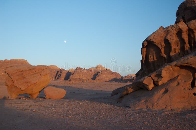 Desert on the night