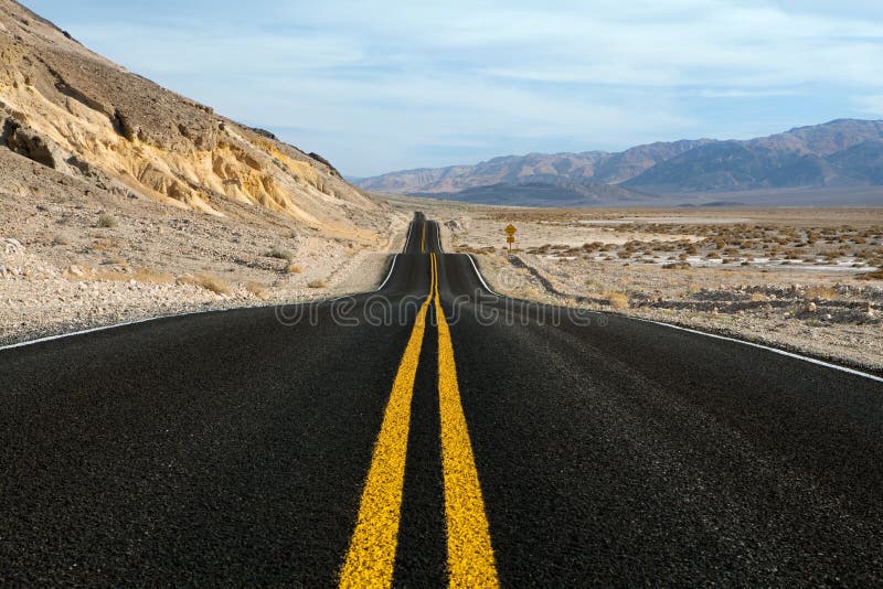 Desert road Death Valley National Park California