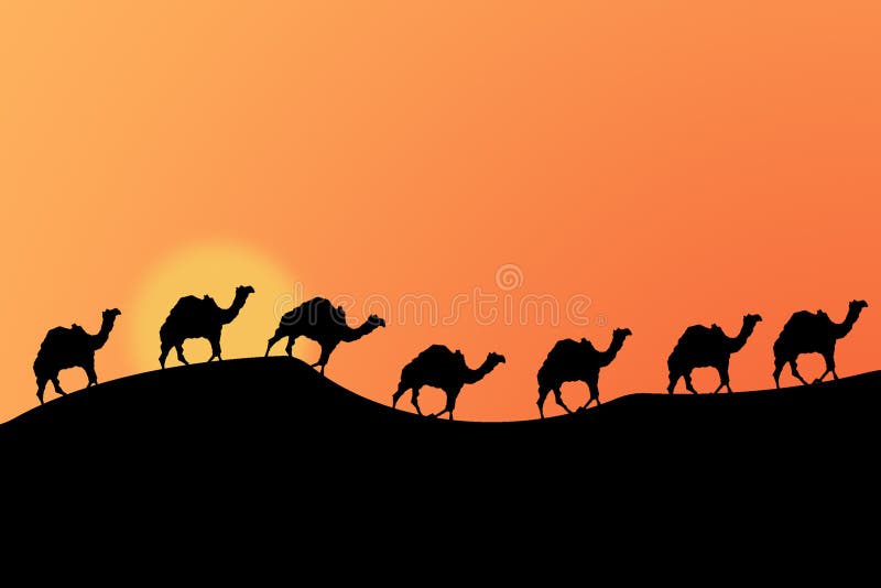 Desert sunset royalty free illustration Desert sunset royalty free illustration