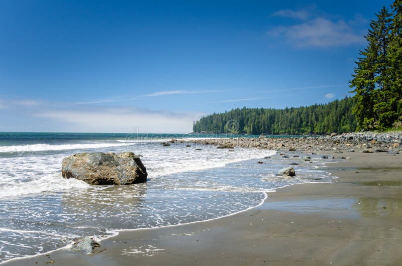 Deserted Beach and Blue Sky royalty free stock photos Deserted Beach and Blue Sky royalty free stock photos