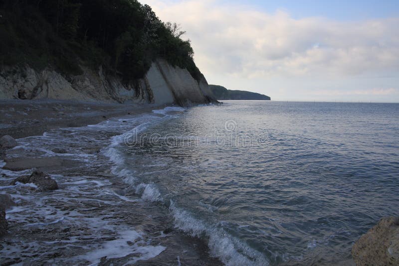 The Deserted beach in the morning royalty free stock photos The Deserted beach in the morning royalty free stock photos