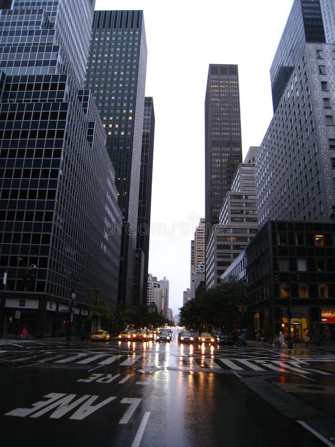 Deserted New York streets during hurricane Irene