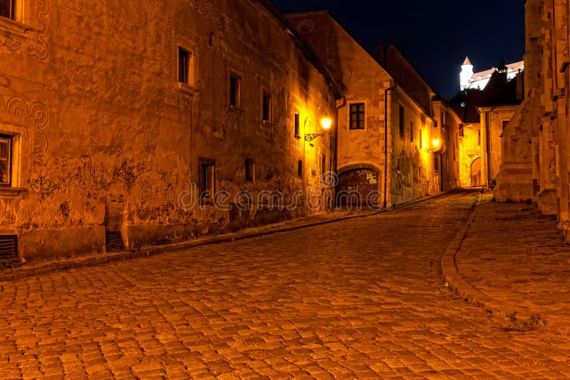 Deserted street of Bratislava