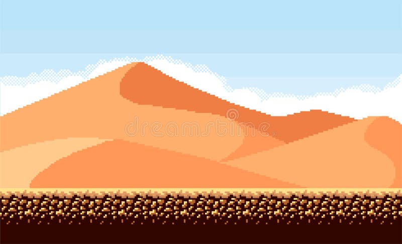 Fundo sem costura de pixel art localização com montanhas nevadas à noite  paisagem para jogo