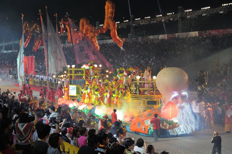 SINGAPORE - FEB 11 : chingay 2011 parade singapore, celebrates Lunar New Year at pit building Feb 11, 2011 in Singapore. SINGAPORE - FEB 11 : chingay 2011 parade singapore, celebrates Lunar New Year at pit building Feb 11, 2011 in Singapore.