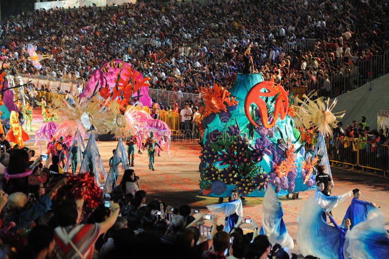 SINGAPORE - FEB 11 : chingay 2011 parade singapore, celebrates Lunar New Year at pit building Feb 11, 2011 in Singapore. SINGAPORE - FEB 11 : chingay 2011 parade singapore, celebrates Lunar New Year at pit building Feb 11, 2011 in Singapore.