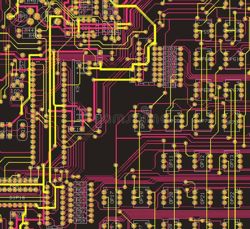 The desgn printed circuit board vector illustration The desgn printed circuit board vector illustration