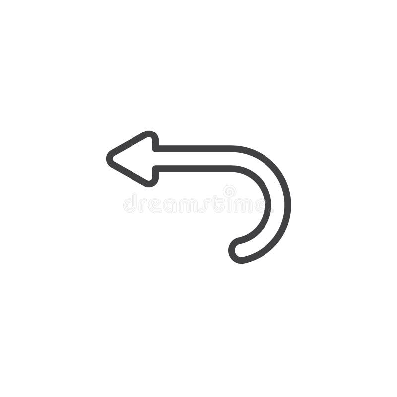 Deshaga la l? nea icono de la flecha ilustración del vector