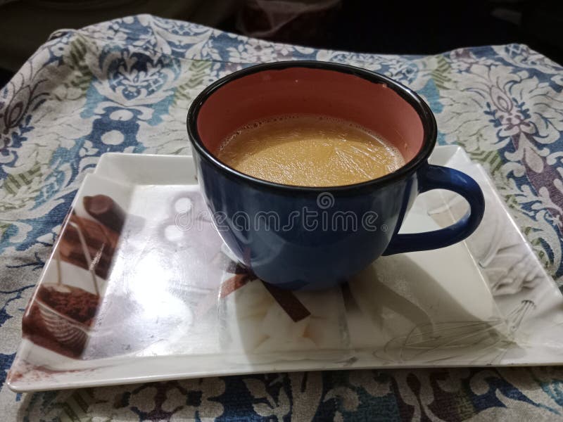 Desi Cup of Milk Tea with Tray Stock Photo Image of tray, desi 260635908