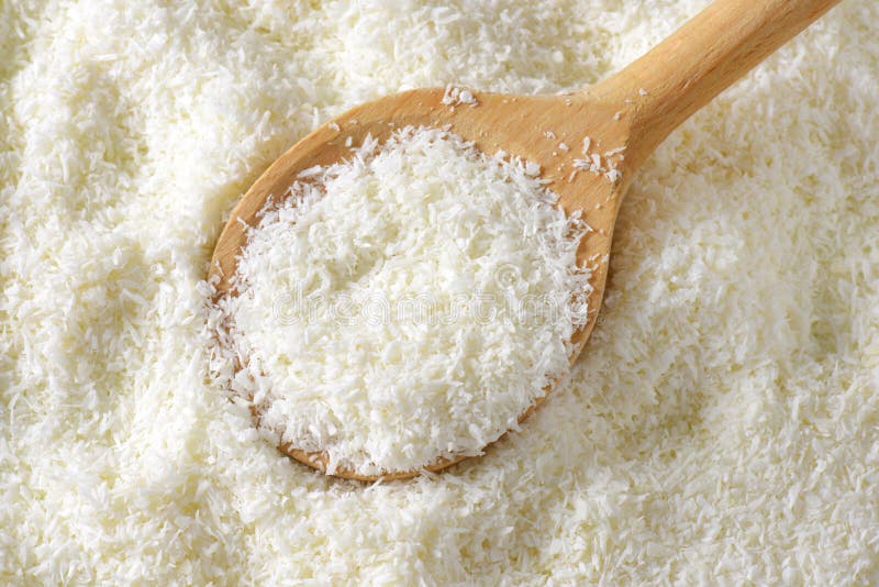 Desiccated coconut stock image. Image of spoon, desiccated 43756753