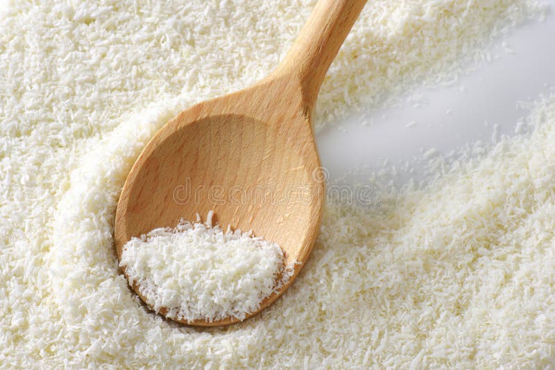 Desiccated coconut stock photo. Image of wooden, grated 57127974