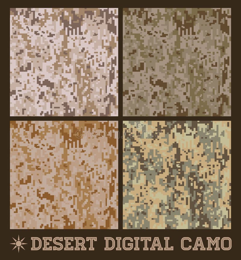 Desierto - camuflaje digital del vector inconsútil ilustración del vector Desierto - camuflaje digital del vector inconsútil ilustración del vector
