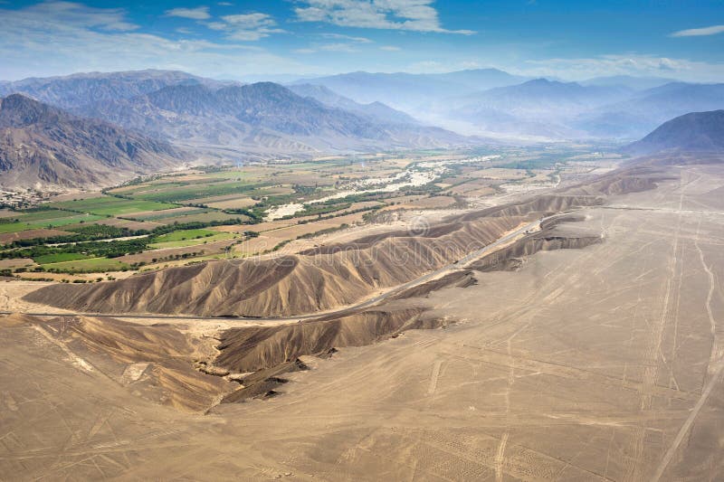 Nazca desert in Peru, South America. Nazca desert in Peru, South America