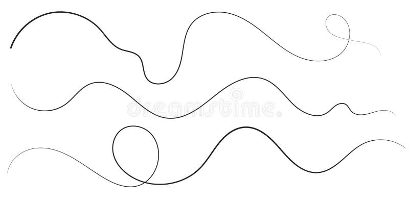 Design abstract al liniilor de undă pentru fundaluri moderne. Această imagine prezintă o colecție de linii curgătoare elegante pe royalty free illustration