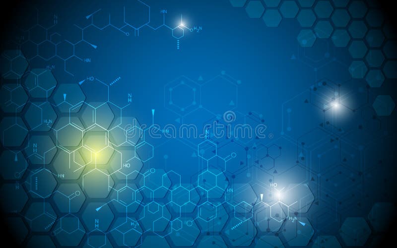 Design abstract al structurii moleculare pentru inovare științifică stock illustration
