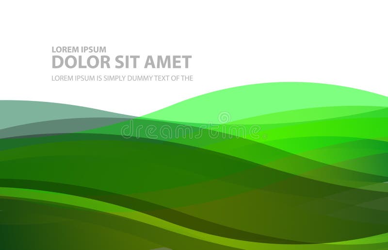 Design abstract al undelor verzi de fundal vectoriale de culoare verde abstract, format dintr-un vector decorativ abstract cu ajut royalty free illustration