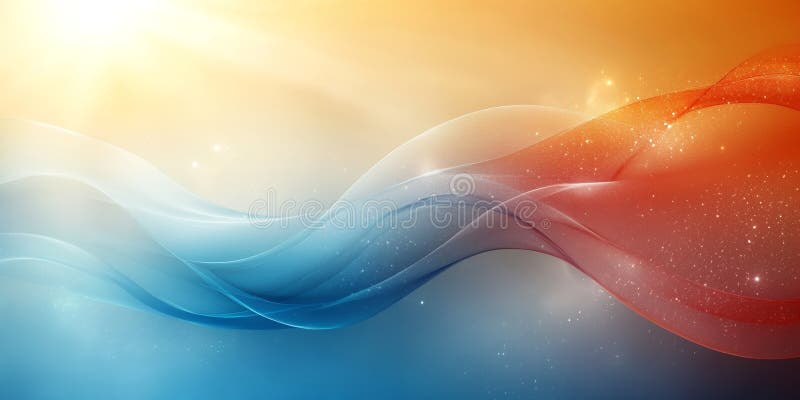 Design abstract albastru cu undă portocalie Design elegant Imagine elegantă cu stil pictură netedă royalty free illustration