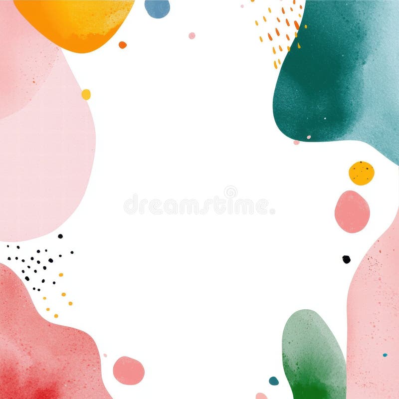 Design abstract cu acuarelă și texturi colorate stock illustration