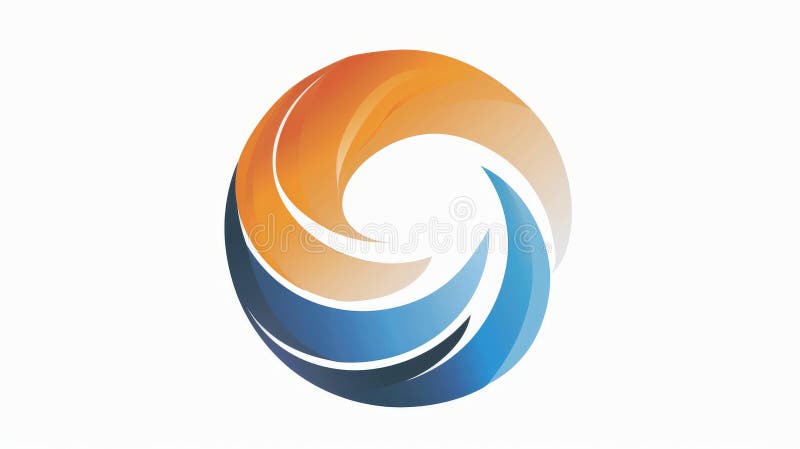 Design abstract cu fuziune organică între două forme stock illustration
