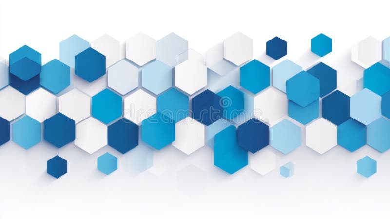 The design of the Abstract Hexagon Pattern, with its dynamic pattern of interconnected hexagons in varying shades of royalty free stock photos