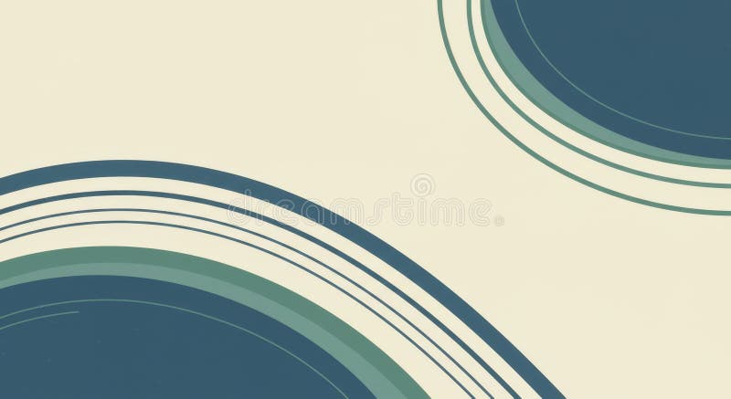 Design abstract minimalist cu linii curbate și modele circulare stock photo