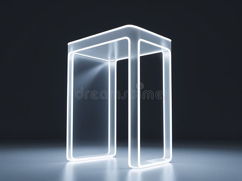 Design abstract modern, cu structură din sticlă iluminată royalty free illustration