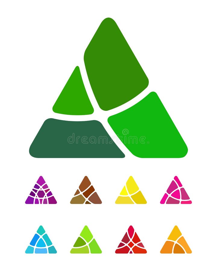 Design abstract triangle logo element